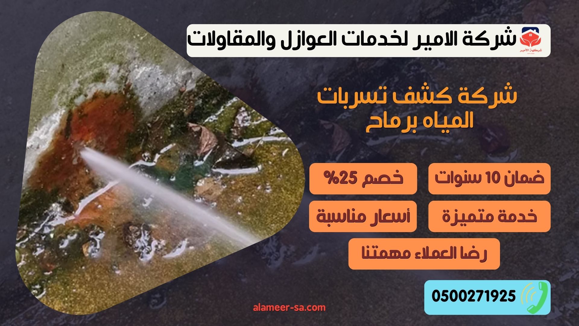 شركة كشف تسربات المياه برماح